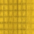 thumbnail image 1 of Ahgly Company Machine Washable Indoor Square Checkered Yellow Modern Area Rugs, 5' Square, 1 of 4