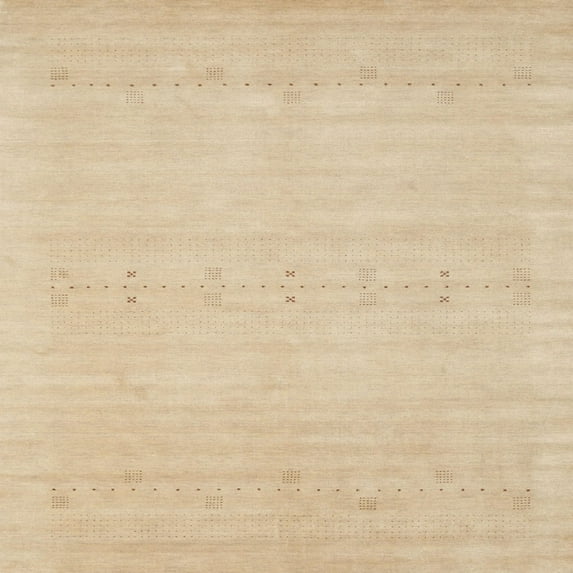 Ahgly Company Machine Washable Indoor Square Contemporary Brown Area Rugs, 5' Square