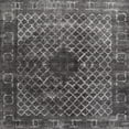 thumbnail image 1 of Ahgly Company Machine Washable Indoor Square Contemporary Grey Gray Area Rugs, 3' Square, 1 of 7