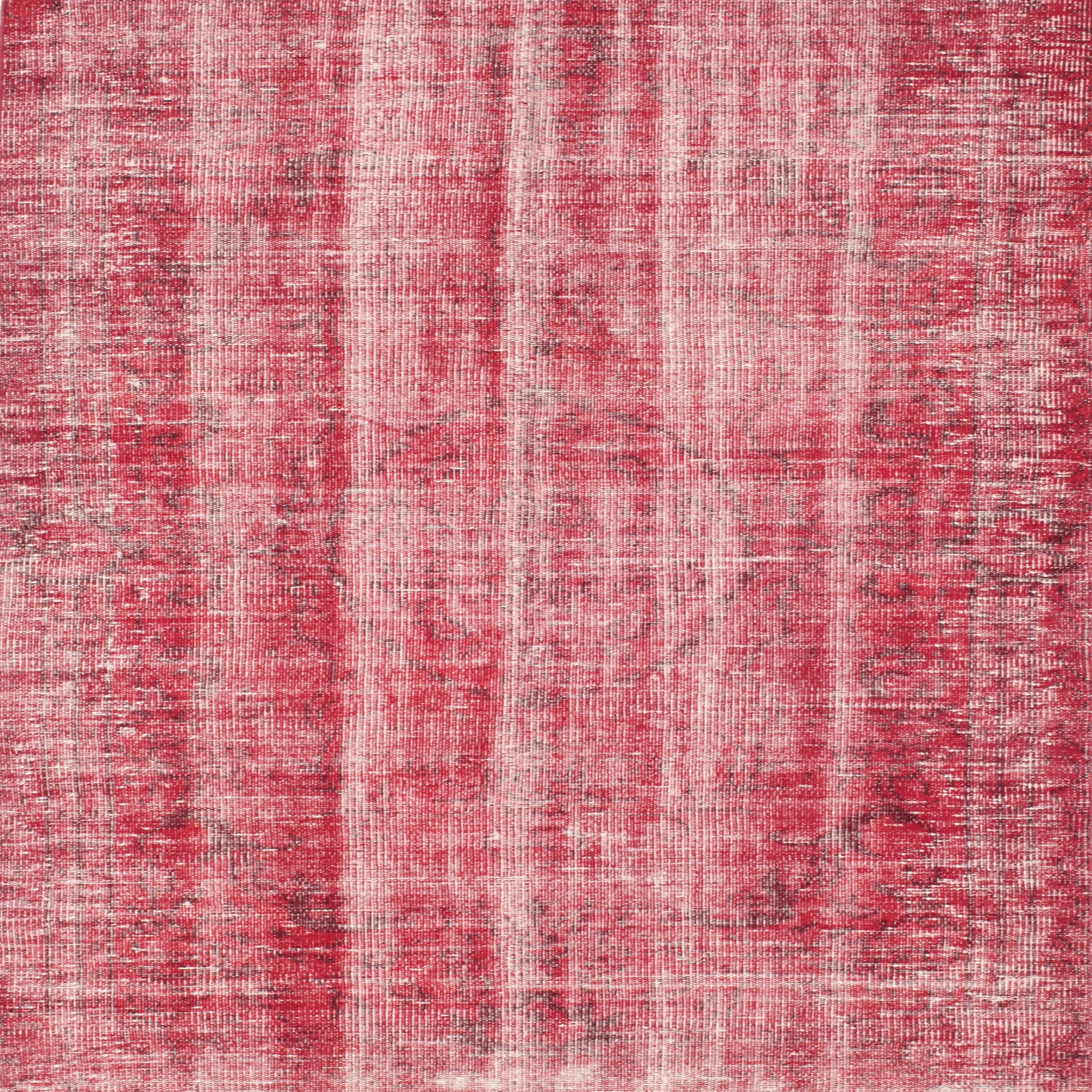 Ahgly Company Machine Washable Indoor Square Contemporary LightCoral Pink Area Rugs, 3' Square