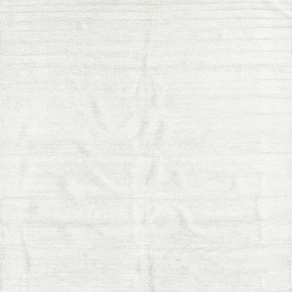 Ahgly Company Machine Washable Indoor Square Contemporary Pearl White Beige Area Rugs, 5' Square