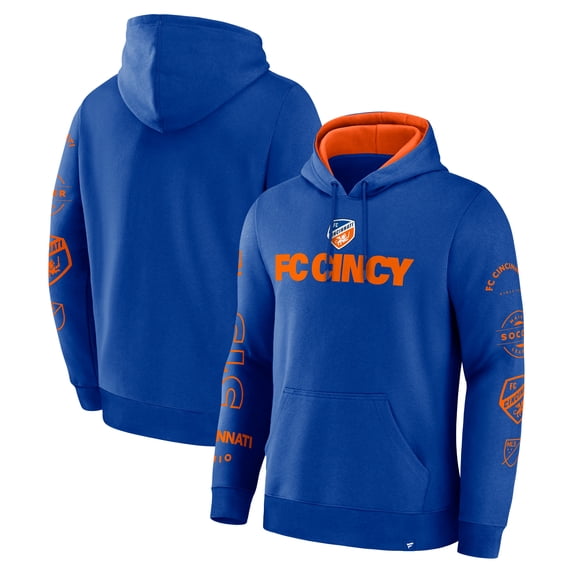 Men's Fanatics Royal FC Cincinnati Penalty Kick Legacy Pullover Hoodie