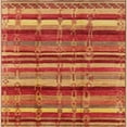 thumbnail image 1 of Ahgly Company Machine Washable Indoor Square Industrial Modern Orange Area Rugs, 8' Square, 1 of 7
