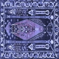 thumbnail image 1 of Ahgly Company Machine Washable Indoor Square Medallion Blue Traditional Area Rugs, 3' Square, 1 of 4