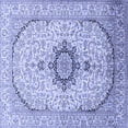 thumbnail image 1 of Ahgly Company Machine Washable Indoor Square Medallion Blue Traditional Area Rugs, 5' Square, 1 of 4