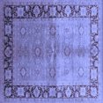 thumbnail image 1 of Ahgly Company Machine Washable Indoor Square Oriental Blue Industrial Area Rugs, 4' Square, 1 of 4