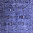 thumbnail image 1 of Ahgly Company Machine Washable Indoor Square Oriental Blue Industrial Area Rugs, 6' Square, 1 of 4