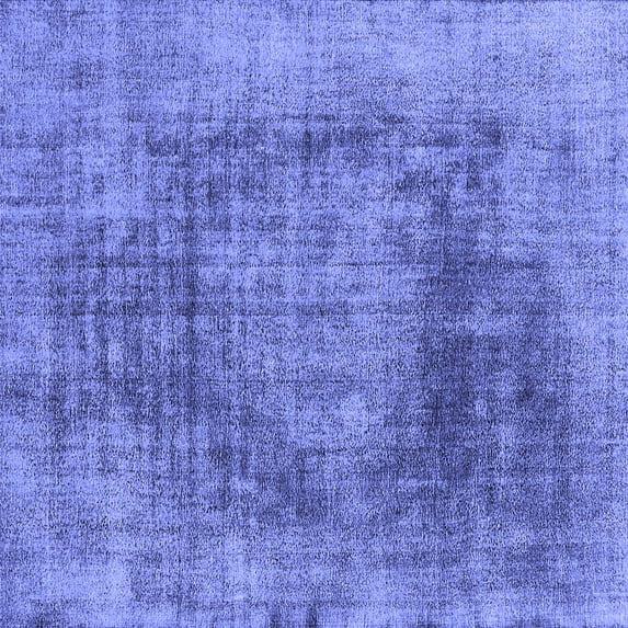 Ahgly Company Machine Washable Indoor Square Oriental Blue Industrial Area Rugs, 6' Square