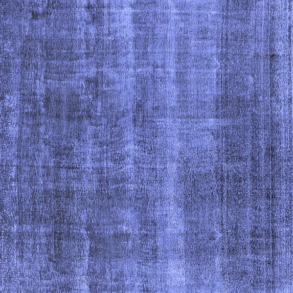 Ahgly Company Machine Washable Indoor Square Oriental Blue Industrial Area Rugs, 6' Square