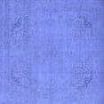 thumbnail image 1 of Ahgly Company Machine Washable Indoor Square Oriental Blue Industrial Area Rugs, 8' Square, 1 of 4