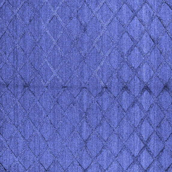 Ahgly Company Machine Washable Indoor Square Oriental Blue Industrial Area Rugs, 8' Square