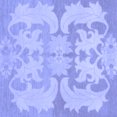 thumbnail image 1 of Ahgly Company Machine Washable Indoor Square Oriental Blue Modern Area Rugs, 4' Square, 1 of 4