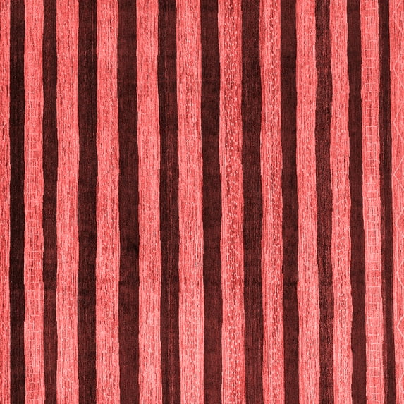 Ahgly Company Machine Washable Indoor Square Oriental Red Modern Area Rugs, 6' Square