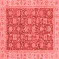 thumbnail image 1 of Ahgly Company Machine Washable Indoor Square Oriental Red Traditional Area Rugs, 6' Square, 1 of 4