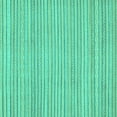 thumbnail image 1 of Ahgly Company Machine Washable Indoor Square Oriental Turquoise Blue Modern Area Rugs, 6' Square, 1 of 4
