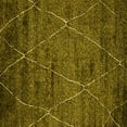 thumbnail image 1 of Ahgly Company Machine Washable Indoor Square Oriental Yellow Industrial Area Rugs, 3' Square, 1 of 4