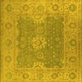 thumbnail image 1 of Ahgly Company Machine Washable Indoor Square Oriental Yellow Industrial Area Rugs, 5' Square, 1 of 4