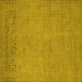 thumbnail image 1 of Ahgly Company Machine Washable Indoor Square Oriental Yellow Industrial Area Rugs, 5' Square, 1 of 4