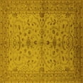 thumbnail image 1 of Ahgly Company Machine Washable Indoor Square Oriental Yellow Industrial Area Rugs, 7' Square, 1 of 4