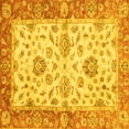 thumbnail image 1 of Ahgly Company Machine Washable Indoor Square Oriental Yellow Traditional Area Rugs, 4' Square, 1 of 4