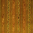 thumbnail image 1 of Ahgly Company Machine Washable Indoor Square Oriental Yellow Traditional Area Rugs, 4' Square, 1 of 4