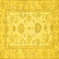 thumbnail image 1 of Ahgly Company Machine Washable Indoor Square Oriental Yellow Traditional Area Rugs, 7' Square, 1 of 4