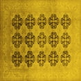 thumbnail image 1 of Ahgly Company Machine Washable Indoor Square Oriental Yellow Traditional Area Rugs, 7' Square, 1 of 4