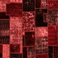thumbnail image 1 of Ahgly Company Machine Washable Indoor Square Patchwork Red Transitional Area Rugs, 8' Square, 1 of 4