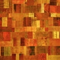 thumbnail image 1 of Ahgly Company Machine Washable Indoor Square Patchwork Yellow Transitional Area Rugs, 5' Square, 1 of 4