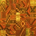 thumbnail image 1 of Ahgly Company Machine Washable Indoor Square Patchwork Yellow Transitional Area Rugs, 7' Square, 1 of 4
