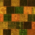 thumbnail image 1 of Ahgly Company Machine Washable Indoor Square Patchwork Yellow Transitional Area Rugs, 8' Square, 1 of 4