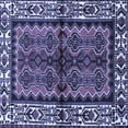 thumbnail image 1 of Ahgly Company Machine Washable Indoor Square Persian Blue Traditional Area Rugs, 3' Square, 1 of 4