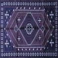 thumbnail image 1 of Ahgly Company Machine Washable Indoor Square Persian Blue Traditional Area Rugs, 4' Square, 1 of 4