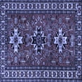 thumbnail image 1 of Ahgly Company Machine Washable Indoor Square Persian Blue Traditional Area Rugs, 5' Square, 1 of 4