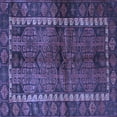 thumbnail image 1 of Ahgly Company Machine Washable Indoor Square Persian Blue Traditional Area Rugs, 6' Square, 1 of 4
