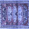 thumbnail image 1 of Ahgly Company Machine Washable Indoor Square Persian Blue Traditional Area Rugs, 7' Square, 1 of 4