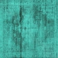 thumbnail image 1 of Ahgly Company Machine Washable Indoor Square Persian Turquoise Blue Traditional Area Rugs, 4' Square, 1 of 4