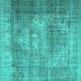 thumbnail image 1 of Ahgly Company Machine Washable Indoor Square Persian Turquoise Blue Traditional Area Rugs, 4' Square, 1 of 4