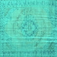 thumbnail image 1 of Ahgly Company Machine Washable Indoor Square Persian Turquoise Blue Traditional Area Rugs, 6' Square, 1 of 4