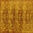 thumbnail image 1 of Ahgly Company Machine Washable Indoor Square Persian Yellow Traditional Area Rugs, 3' Square, 1 of 4