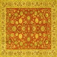 thumbnail image 1 of Ahgly Company Machine Washable Indoor Square Persian Yellow Traditional Area Rugs, 3' Square, 1 of 4