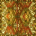 thumbnail image 1 of Ahgly Company Machine Washable Indoor Square Persian Yellow Traditional Area Rugs, 3' Square, 1 of 4