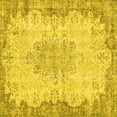 thumbnail image 1 of Ahgly Company Machine Washable Indoor Square Persian Yellow Traditional Area Rugs, 3' Square, 1 of 4
