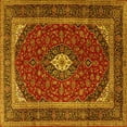 thumbnail image 1 of Ahgly Company Machine Washable Indoor Square Persian Yellow Traditional Area Rugs, 3' Square, 1 of 4