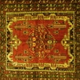 thumbnail image 1 of Ahgly Company Machine Washable Indoor Square Persian Yellow Traditional Area Rugs, 3' Square, 1 of 4