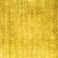 thumbnail image 1 of Ahgly Company Machine Washable Indoor Square Persian Yellow Traditional Area Rugs, 3' Square, 1 of 4