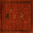 thumbnail image 1 of Ahgly Company Machine Washable Indoor Square Persian Yellow Traditional Area Rugs, 4' Square, 1 of 4