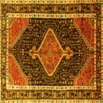 thumbnail image 1 of Ahgly Company Machine Washable Indoor Square Persian Yellow Traditional Area Rugs, 5' Square, 1 of 4