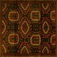 thumbnail image 1 of Ahgly Company Machine Washable Indoor Square Persian Yellow Traditional Area Rugs, 5' Square, 1 of 4