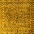 thumbnail image 1 of Ahgly Company Machine Washable Indoor Square Persian Yellow Traditional Area Rugs, 5' Square, 1 of 4